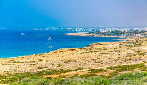 Onvruchtbaar Kuststreek Van Kaap Greco Cypru — Stockfoto