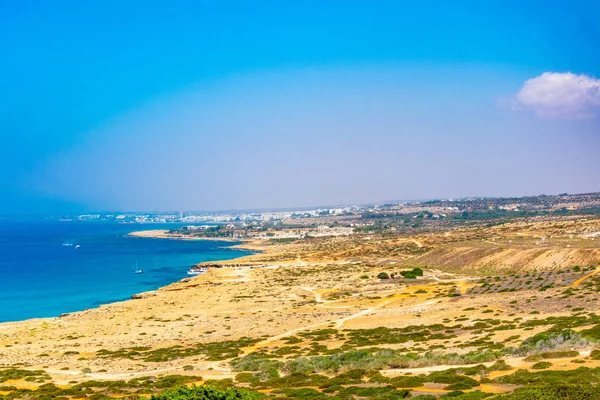 Onvruchtbaar Kuststreek Van Kaap Greco Cypru — Stockfoto