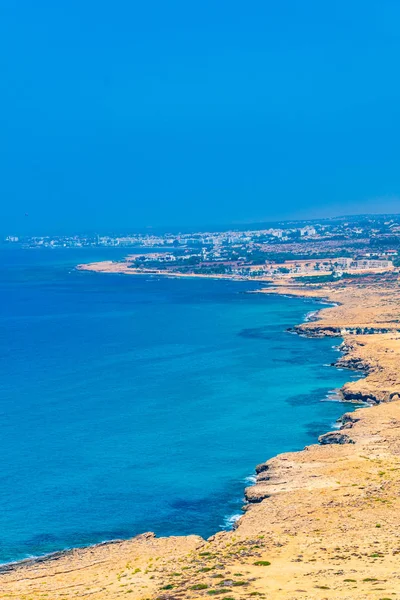 Luchtfoto Van Ayia Napa Van Kaap Greco Nationaal Park Cypru — Stockfoto