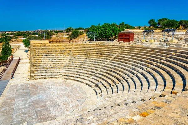 Cypru Antik Kourion Sitesinde Roma Tiyatrosu — Stok fotoğraf