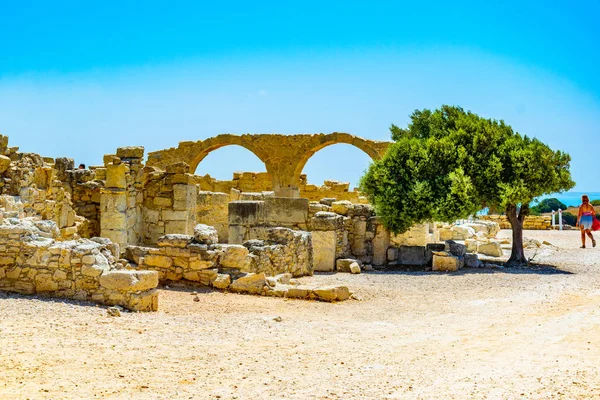 Ruins Early Christian Basilica Situated Ancient Kourion Site Cypru — Stock Photo, Image