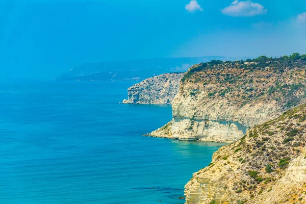 Ojämna Klipporna Mellan Limassol Och Paphos Cypern — Stockfoto