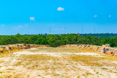 Antik Kourion Cypru üzerinde Stadyumu
