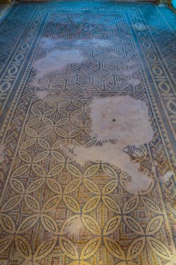 Paphos Archaeological Park Cypru üzerinde Achille mozaikler