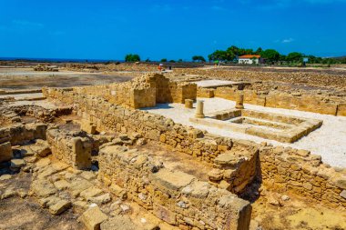 Paphos Archaeological Park Cypru tarihinde evinde Theseus kalıntıları