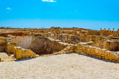 Paphos Archaeological Park Cypru tarihinde evinde Theseus kalıntıları