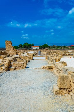Paphos Archaeological Park Cypru tarihinde evinde Theseus kalıntıları