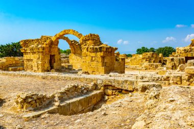 Kırk sütunları Kalesi, Paphos Archaeological Park Cypru üzerinde