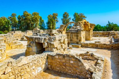 Kırk sütunları Kalesi, Paphos Archaeological Park Cypru üzerinde