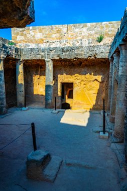 Paphos, Cypru üzerinde kings nekropol mezarlar iç
