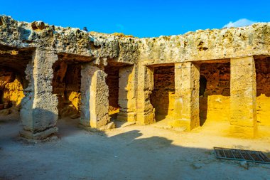 Paphos, Cypru üzerinde kings nekropol mezarlar iç