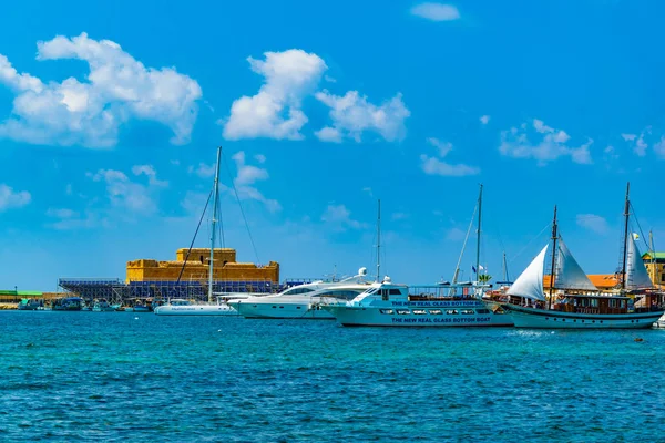 Pafos kale bir bağlantı noktası, Cypru görüntülendi