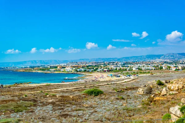 Stadsgezicht Van Paphos Vanuit Paphos Archaeological Park Cypru — Stockfoto