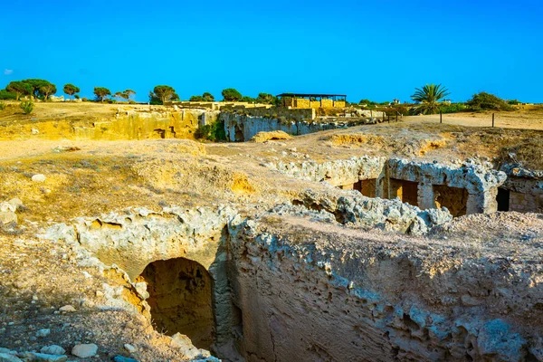 Királysírok Paphos Cypru — Stock Fotó