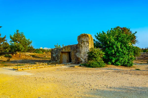 Túmulos Dos Reis Paphos Cypru — Fotografia de Stock