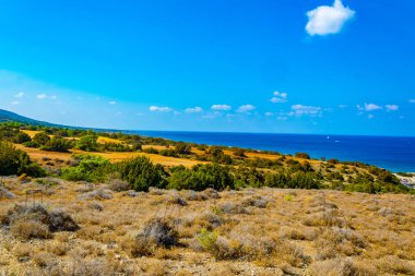 Düzensiz sahil Akamas yarımada üzerinde Cypru