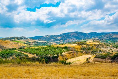 Kıbrıs tepelik kırsal Akamas peninsul yakın