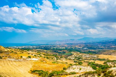 Kıbrıs tepelik kırsal Akamas peninsul yakın