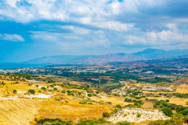 Kıbrıs tepelik kırsal Akamas peninsul yakın