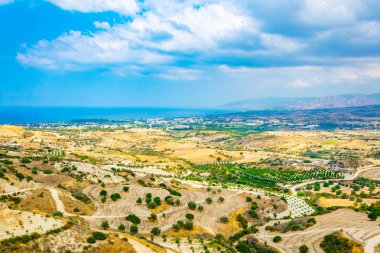 Kıbrıs tepelik kırsal Akamas peninsul yakın