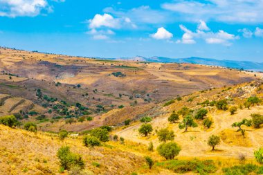 Kıbrıs tepelik kırsal Akamas peninsul yakın