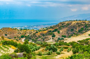 Kıbrıs tepelik kırsal Akamas peninsul yakın