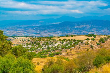 Kıbrıs tepelik kırsal Akamas peninsul yakın