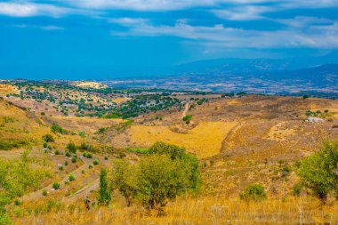 Kıbrıs tepelik kırsal Akamas peninsul yakın