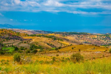 Kıbrıs tepelik kırsal Akamas peninsul yakın