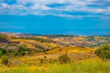 Kıbrıs tepelik kırsal Akamas peninsul yakın