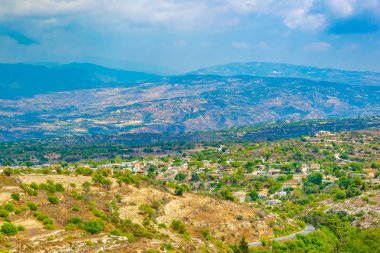 Kıbrıs tepelik kırsal Akamas peninsul yakın