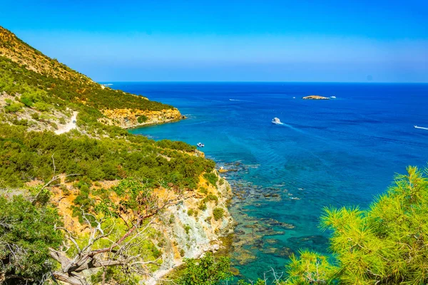 Côte Agitée Presqu Île Akamas Sur Côte Xou — Photo