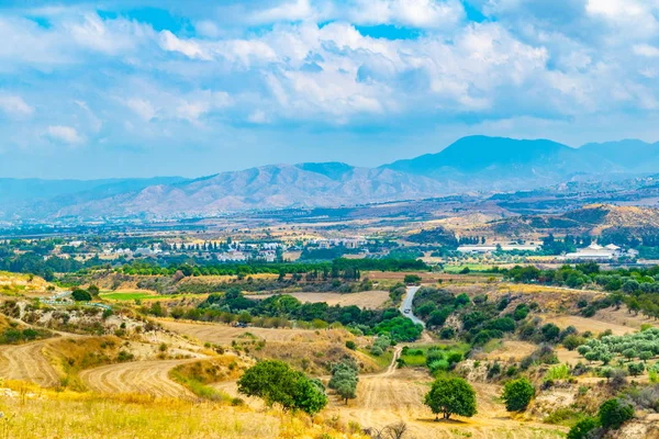 Heuvelachtig Platteland Van Cyprus Buurt Van Akamas Peninsul — Stockfoto