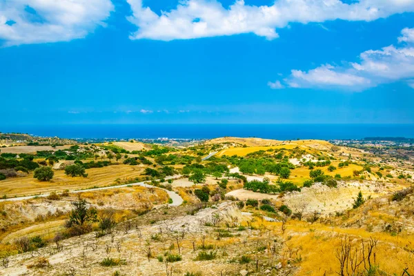 Пагорбів Сільської Місцевості Кіпру Поблизу Акамас Peninsul — стокове фото
