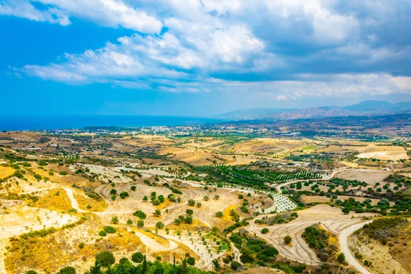 Kıbrıs tepelik kırsal Akamas peninsul yakın