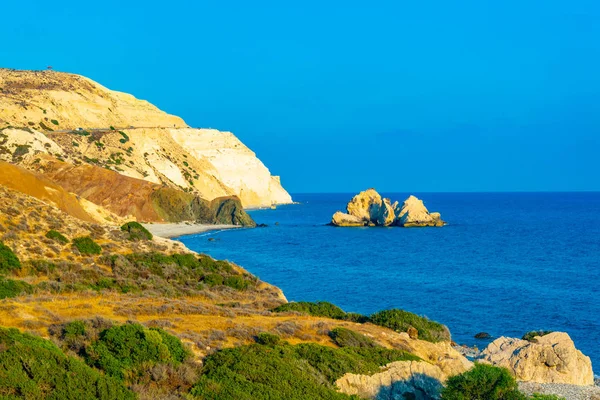 Liten Halvö Erbjuder Viewpoint Över Petra Tou Romiou Tyvärr Aphordite — Stockfoto