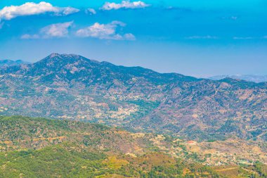 Limasol Cypru dağda troodos üzerinden doğru görüntülemek