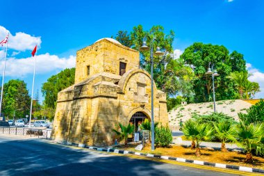 Girne/Girne Kapısı eski şehir Lefkoşa, Cypru girişi işaretleme