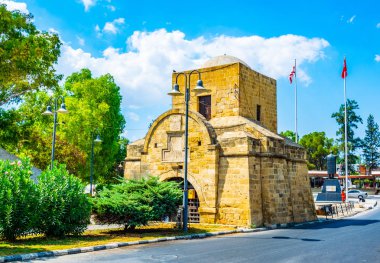 Girne/Girne Kapısı eski şehir Lefkoşa, Cypru girişi işaretleme