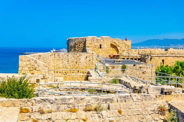 Rampart Kyrenia Castle Nachází Severní Cypru — Stock fotografie