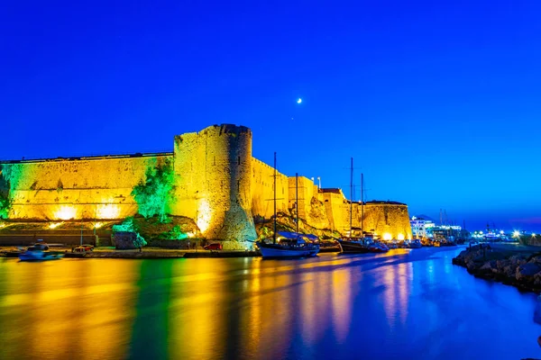 Закат Над Замком Кирения Кипр — стоковое фото