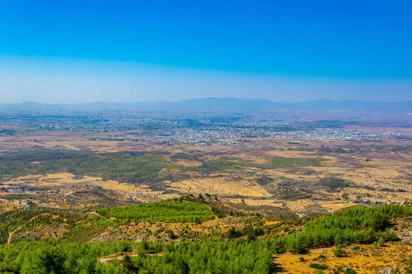 Luchtfoto Van Nicosia Ermelo Van Het Kasteel Van Buffavento Cypru — Stockfoto