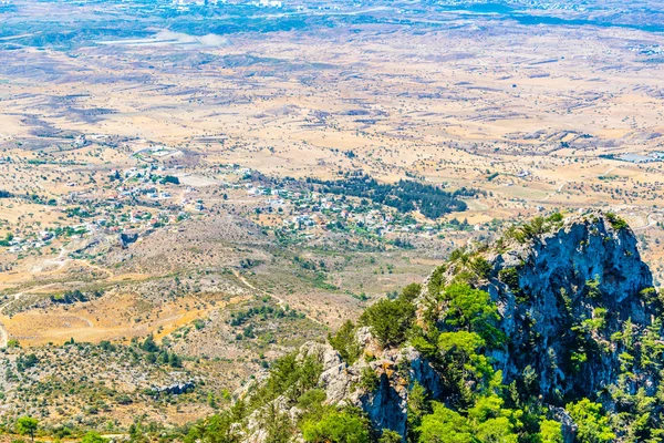 Luchtfoto Van Een Landelijk Dorp Noordelijke Cypru — Stockfoto