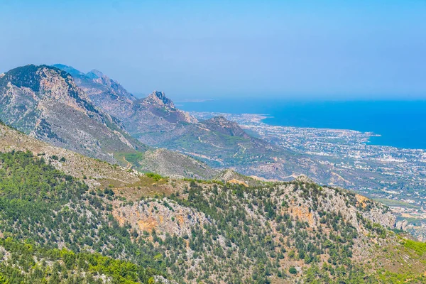 Castello Sant Ilarione Con Vista Sulla Costa Settentrionale Cipro — Foto Stock