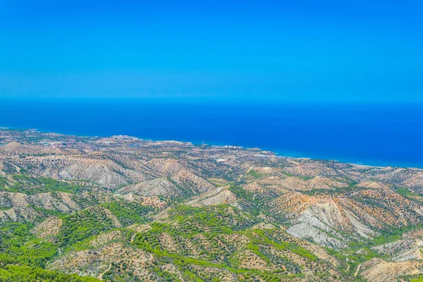 Luchtfoto Van Kust Van Het Schiereiland Karpaz Cypru — Stockfoto