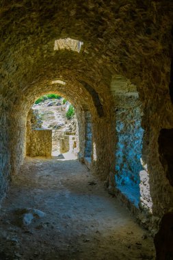 Bir koridor Kantara Kalesi Kuzey Cypru içinde