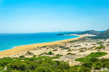 Karpaz Yarımadası'Cypru sonunda yer alan ünlü Altın beach