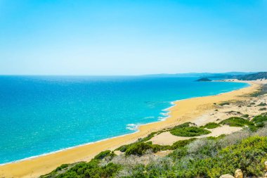 Karpaz Yarımadası'Cypru sonunda yer alan ünlü Altın beach