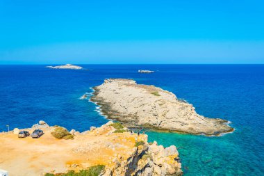 Zafer Burnu Cape Apostolos Andreas ve Kleides adacıkları Karpaz Yarımadası'Cypru sonunda olarak bilinen