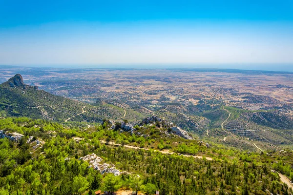 View Karpaz Peninsula Northern Cyprus Kantara Castl — Stock Photo, Image